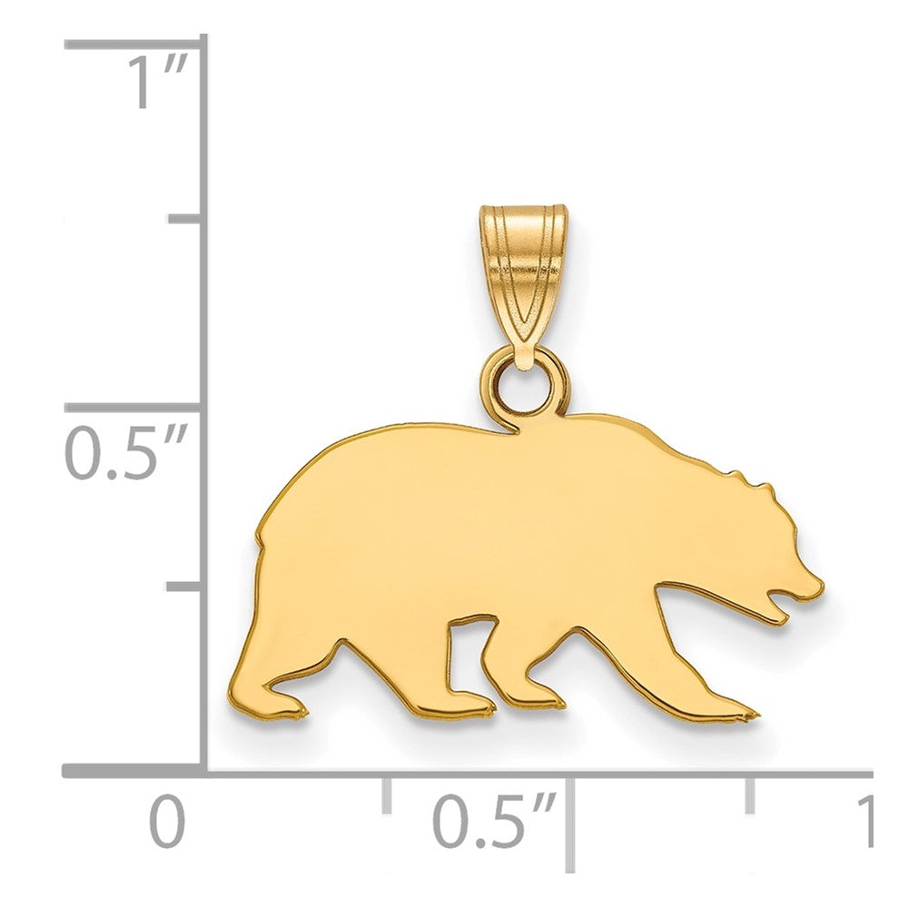 10K Yellow Gold Logoart University Of California Berkeley Bear Small Pendant