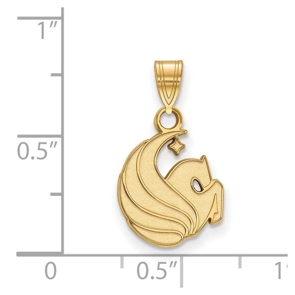 Gold Plated Sterling Silver Logoart University Of Central Florida Pegasus Small Pendant