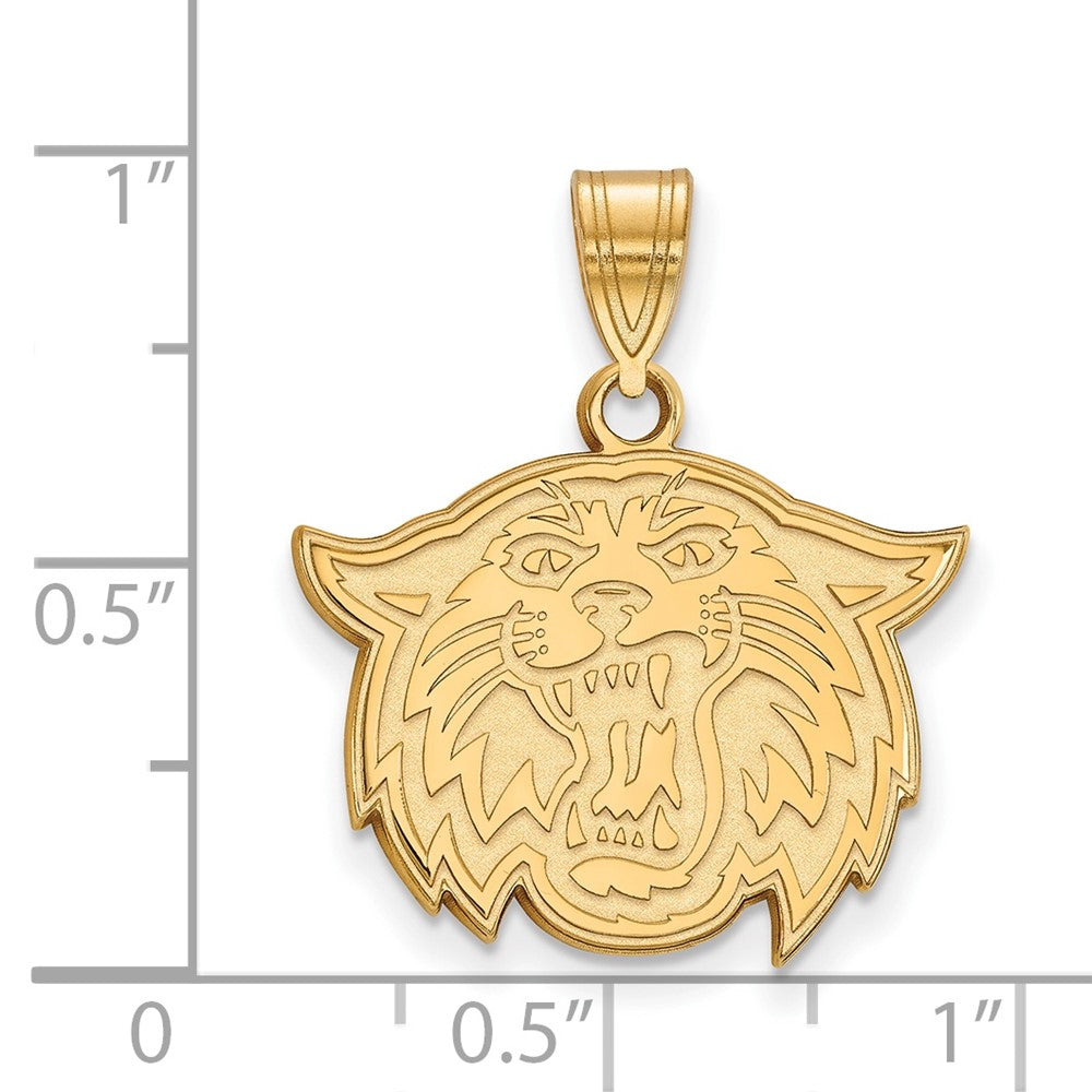 Gold Plated Sterling Silver Logoart Villanova University Wildcat Medium Pendant