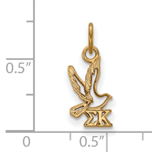 Gold Plated Sterling Silver Logoart Sigma Kappa Sorority Symbol Extra Small Pendant