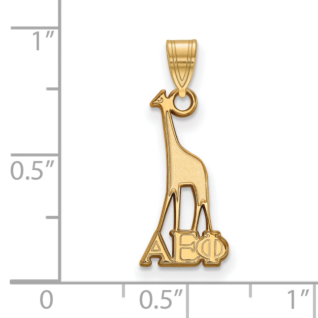 Gold Plated Sterling Silver Logoart Alpha Epsilon Phi Sorority Symbol Small Pendant
