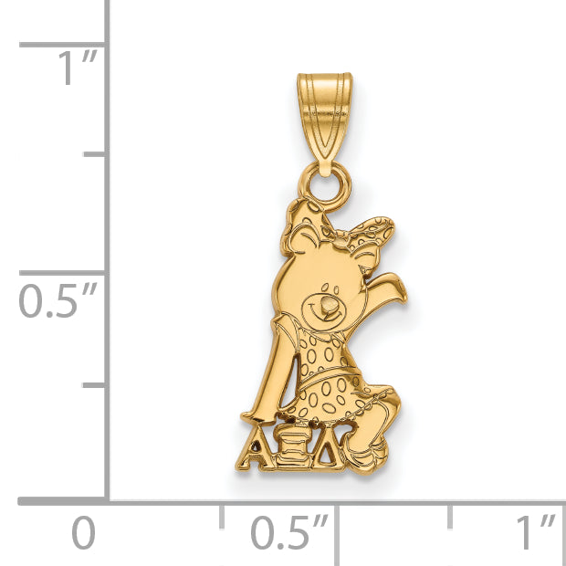 Gold Plated Sterling Silver Logoart Alpha Xi Delta Sorority Symbol Small Pendant