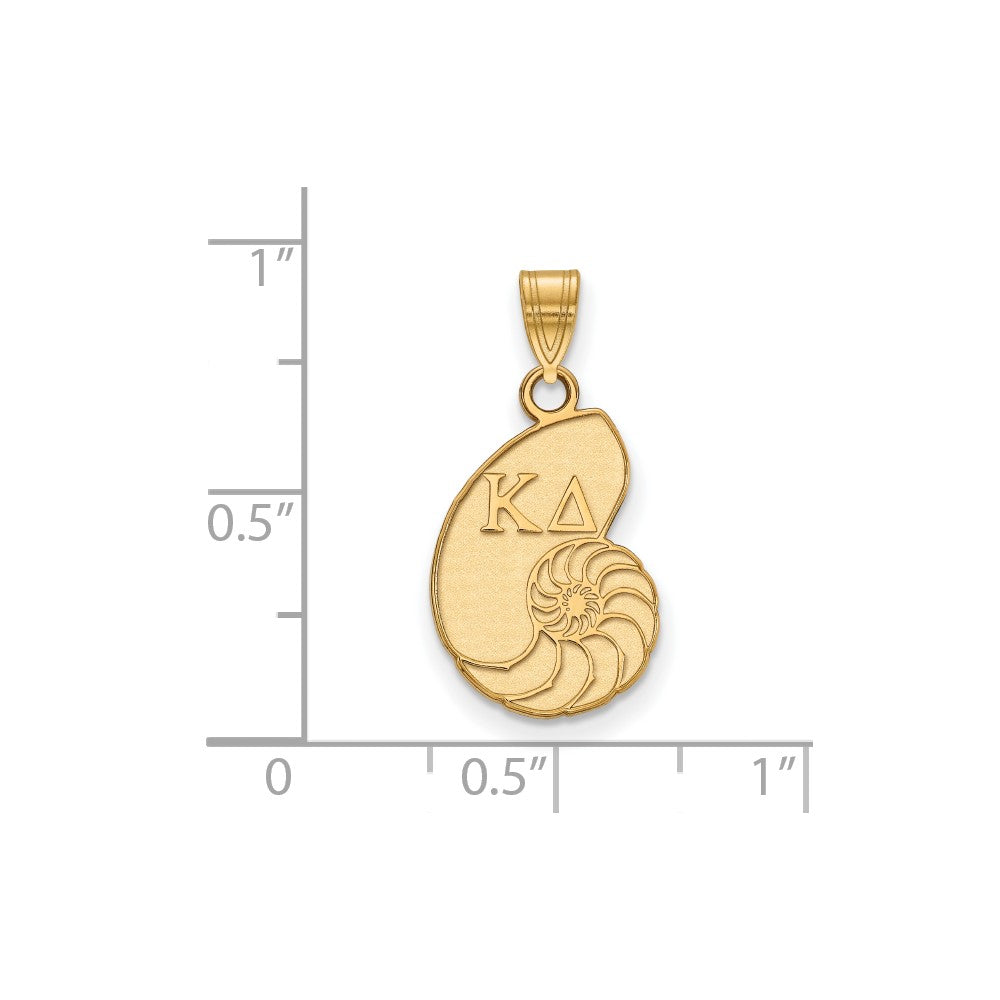 Gold Plated Sterling Silver Logoart Kappa Delta Sorority Symbol Small Pendant
