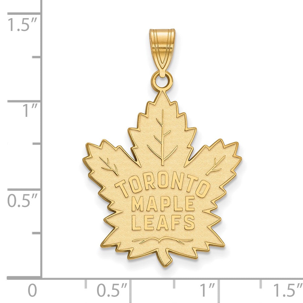 Gold Plated Sterling Silver Nhl Logoart Toronto Maple Leafs Extra Large Pendant