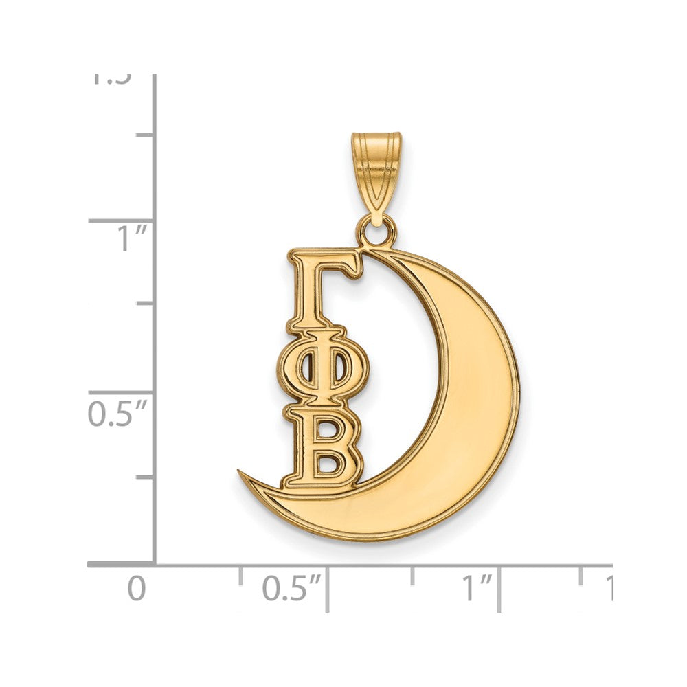Gold Plated Sterling Silver Logoart Gamma Phi Beta Sorority Symbol Medium Pendant