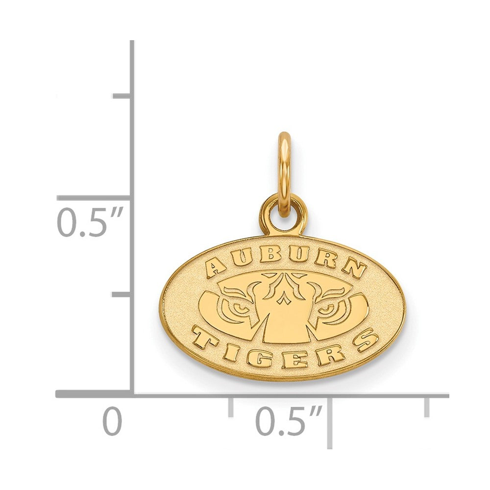 Gold Plated Sterling Silver Logoart Auburn Tigers Extra Small Pendant
