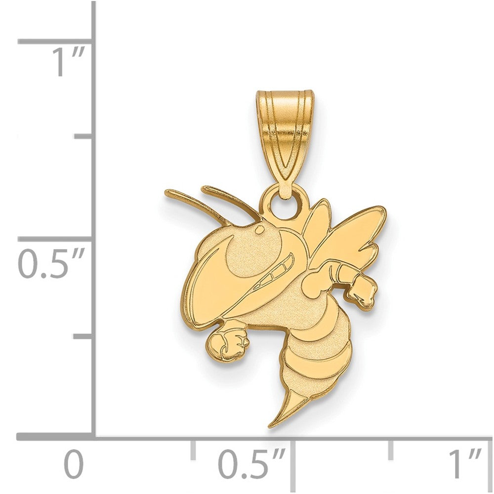 14K Yellow Gold Logoart Georgia Institute Of Technology Jacket Medium Pendant