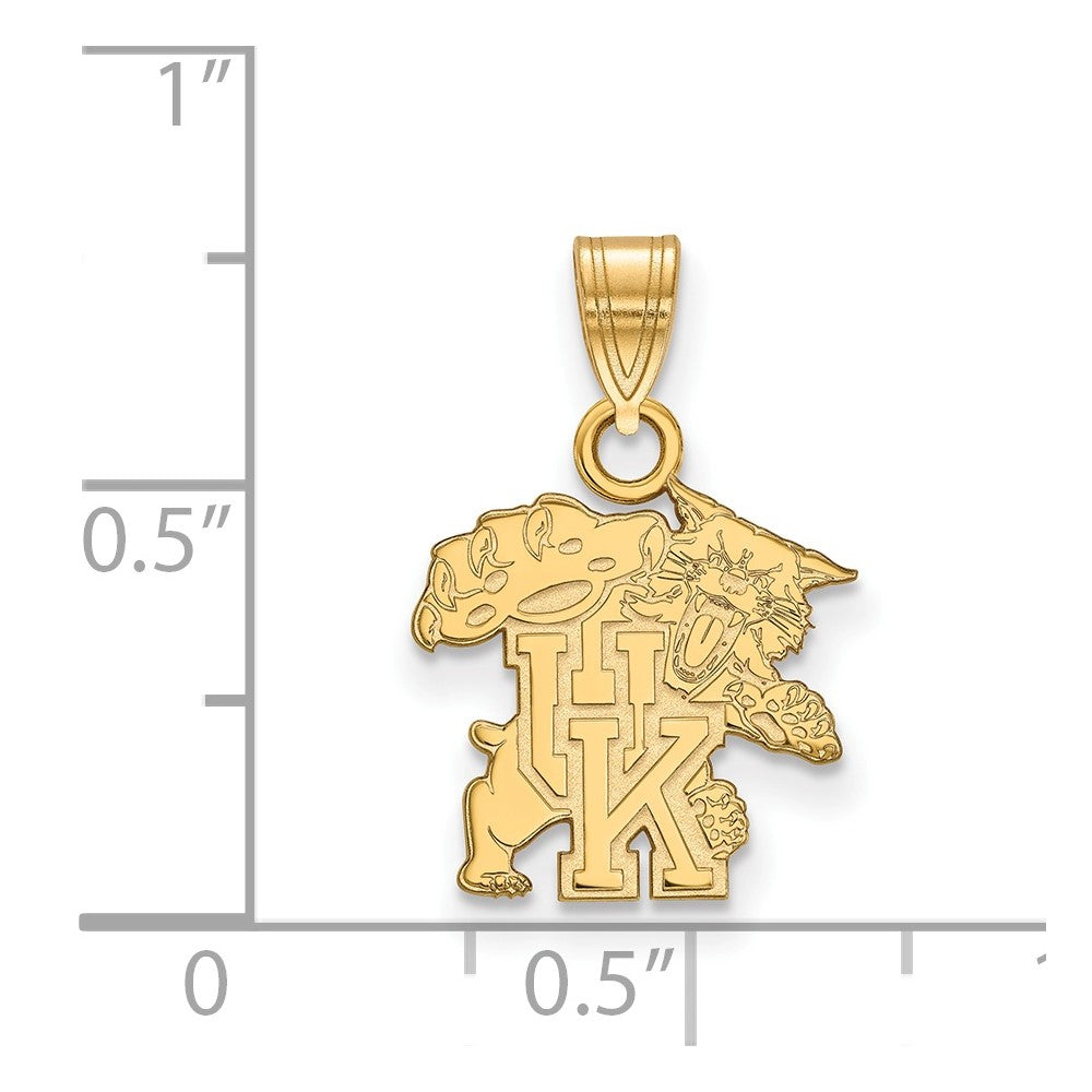 10K Yellow Gold Logoart University Of Kentucky U K Wildcat Small Pendant