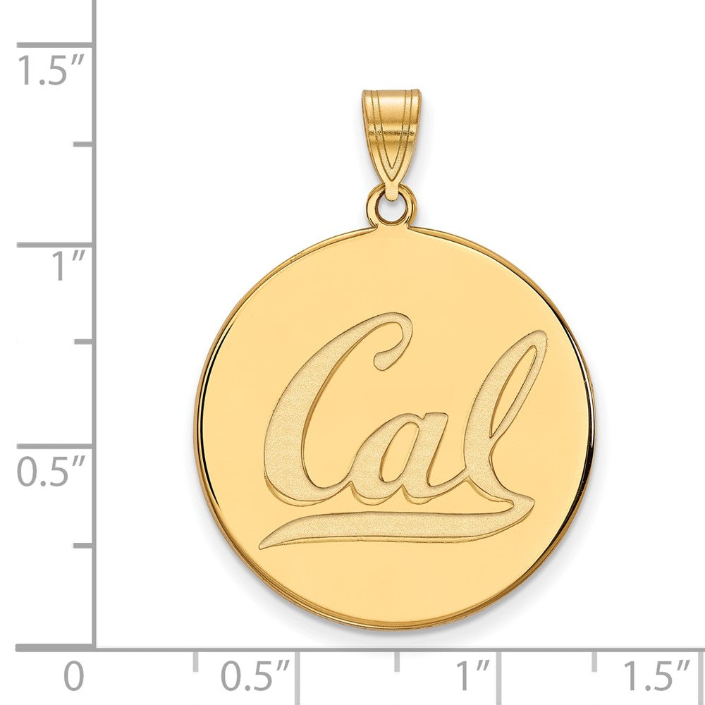 14K Yellow Gold Logoart University Of California Berkeley Extra Large Disc Pendant