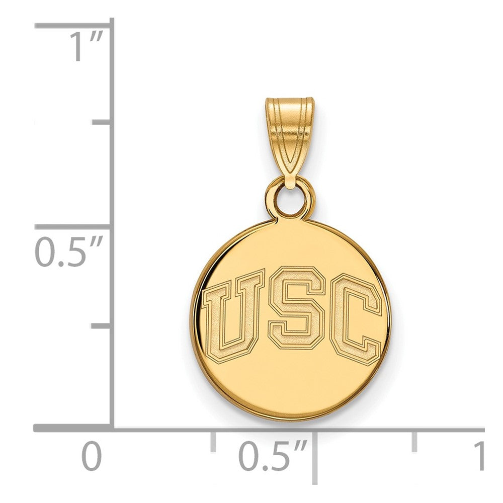 10K Yellow Gold University Of Southern California U S C Small Disc Pendant