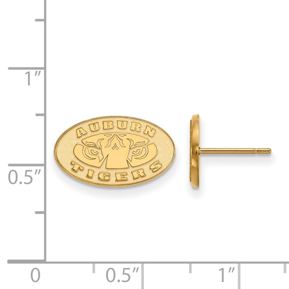 10K Yellow Gold Logoart Auburn Tigers Extra Small Post Earrings