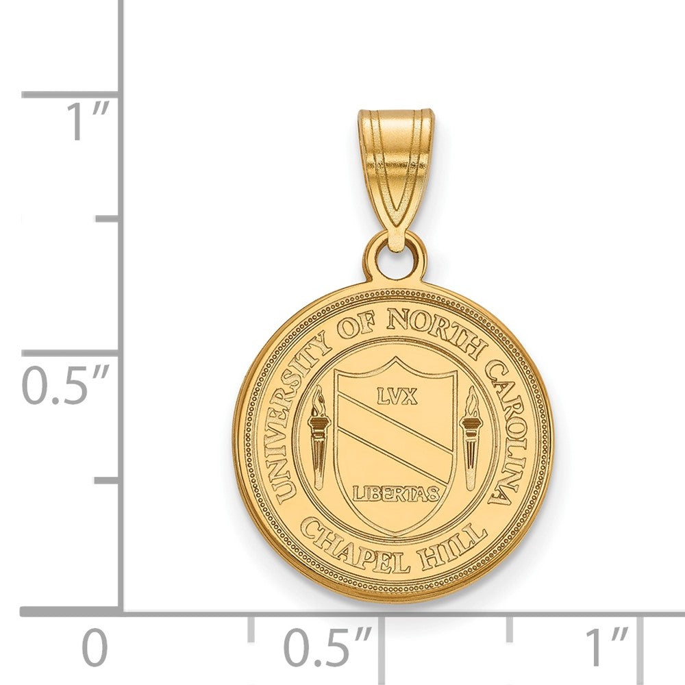 14K Yellow Gold Logoart University Of North Carolina Medium Crest Pendant