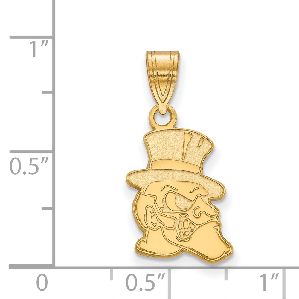 Gold Plated Sterling Silver Logoart Wake Forest University Demon Deacon Medium Pendant