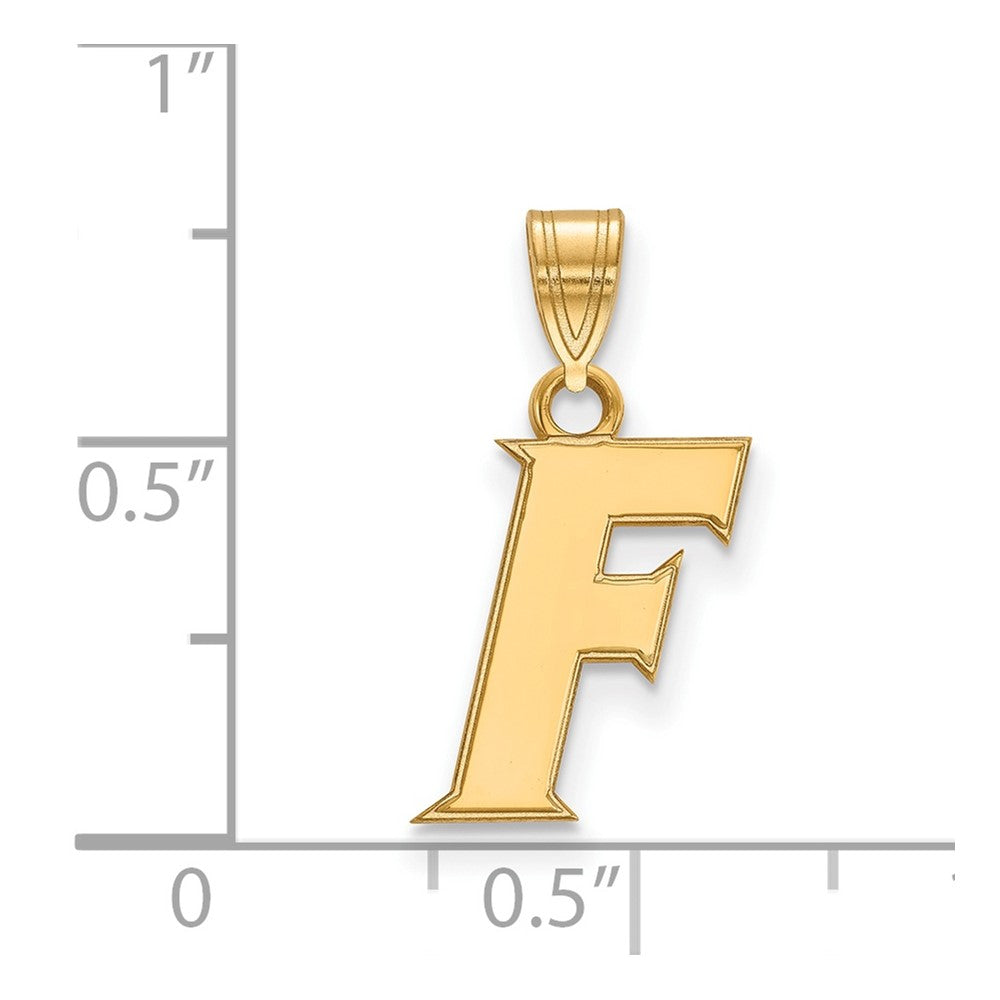 10K Yellow Gold Logoart University Of Florida Letter F Small Pendant