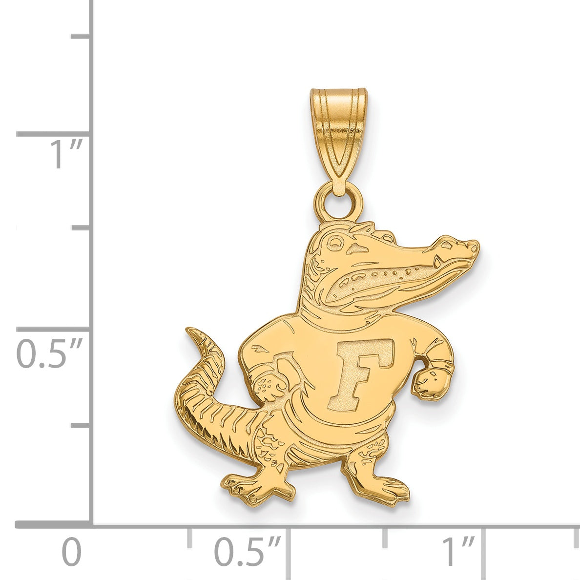 14K Yellow Gold Logoart University Of Florida Gator Large Pendant