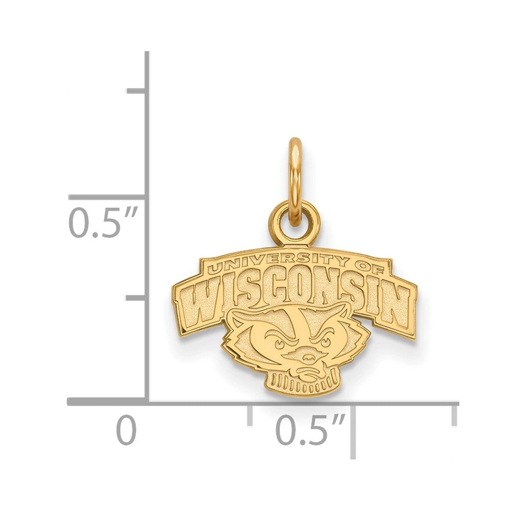 10K Yellow Gold Logoart University Of Wisconsin Extra Small Pendant