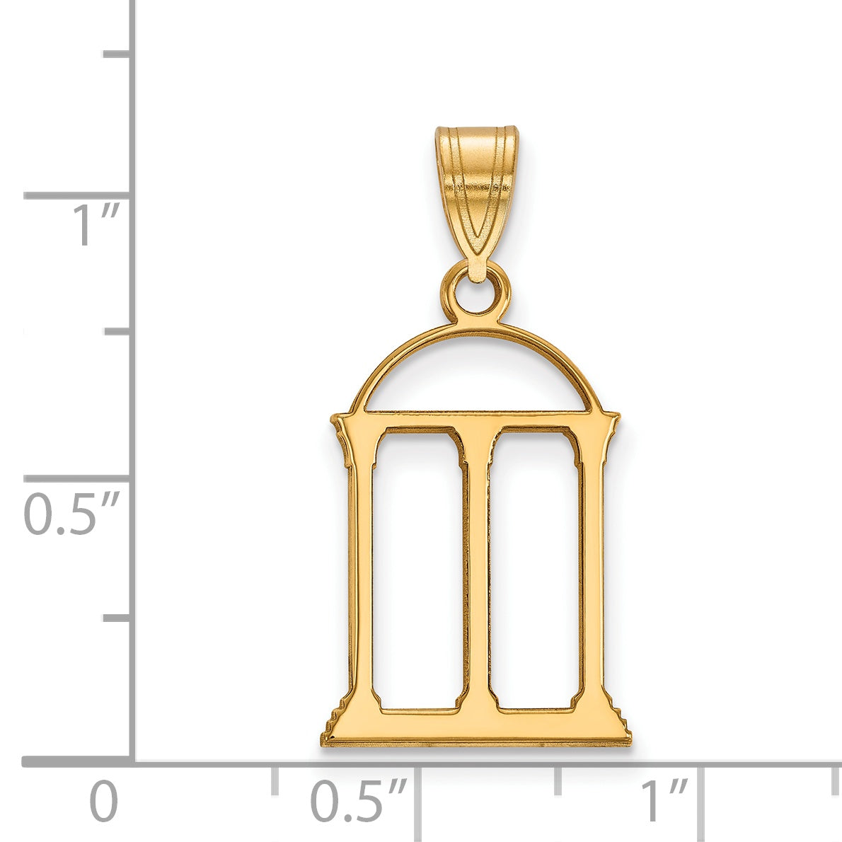 Gold Plated Sterling Silver Logoart University Of Georgia Arch Large Pendant