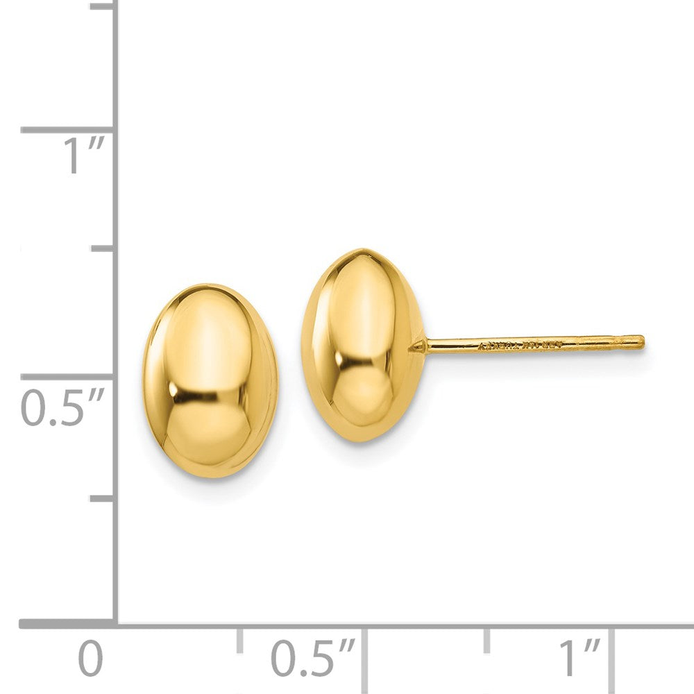 14K Yellow Gold Polished Post Earrings