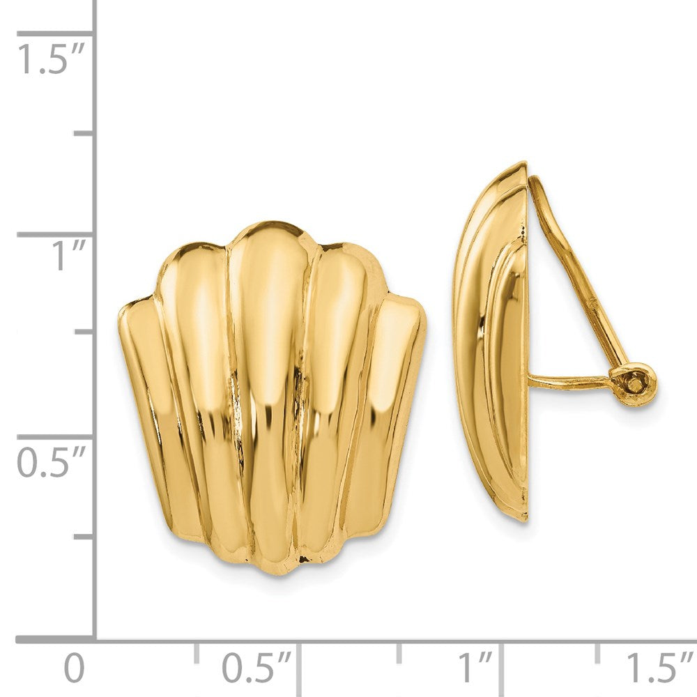 14K Yellow Gold Non Pierced Fancy Earrings