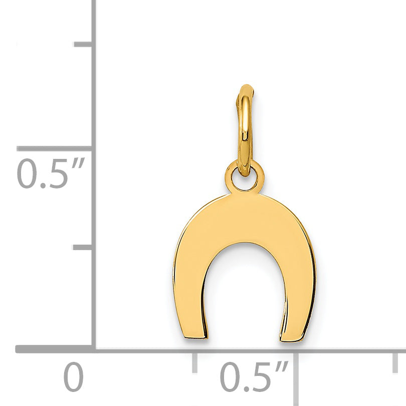 14K Yellow Gold Horseshoe Charm