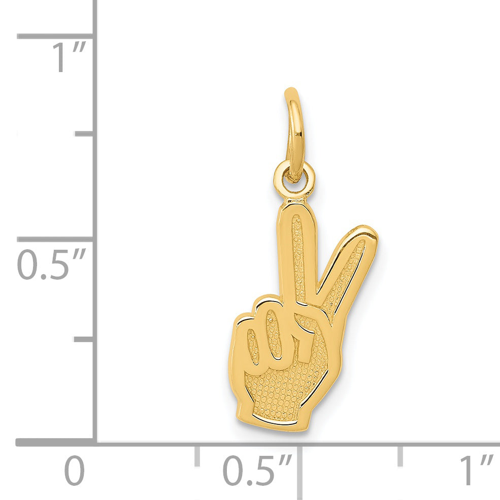 14K Yellow Gold Peace Sign Charm