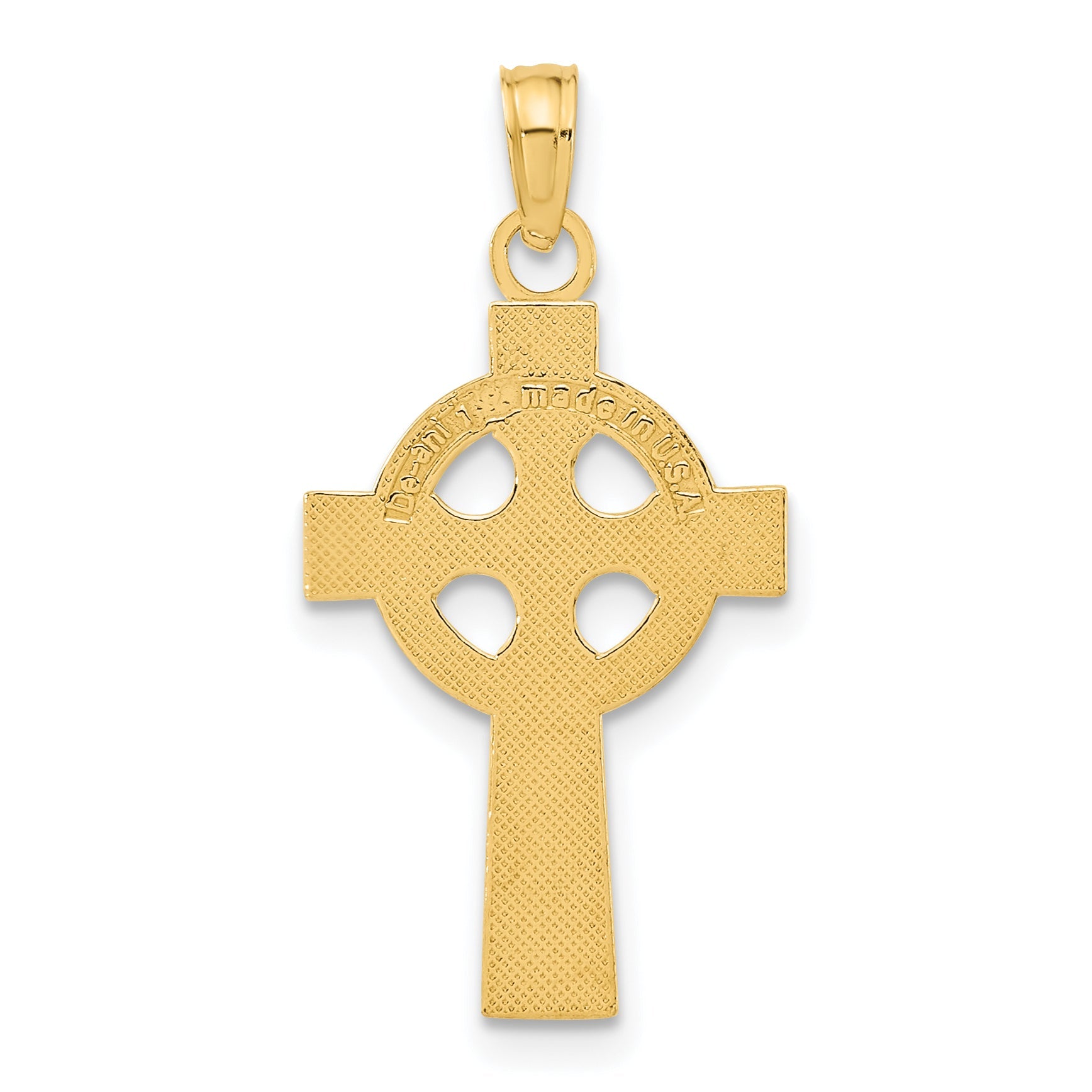 14K Yellow Gold Celtic Cross Pendant