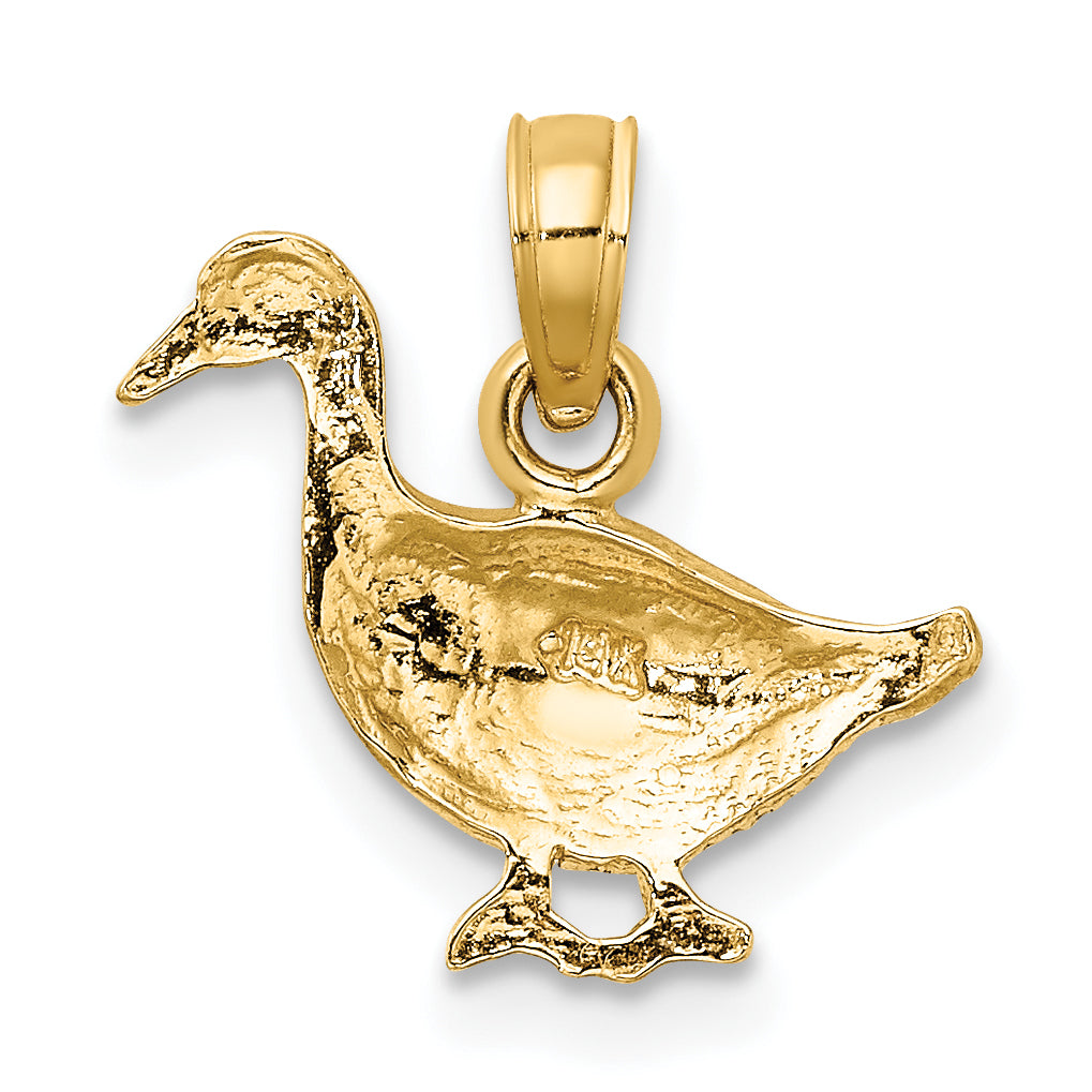 14K Yellow Gold Goose Charm