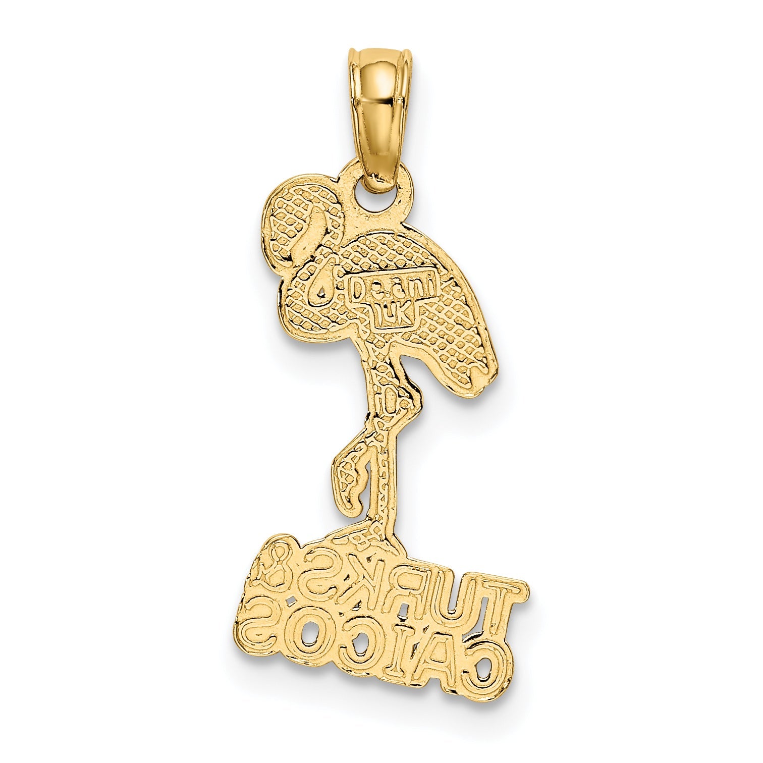 14K Yellow Gold Turks And Caicos Flamingo Charm