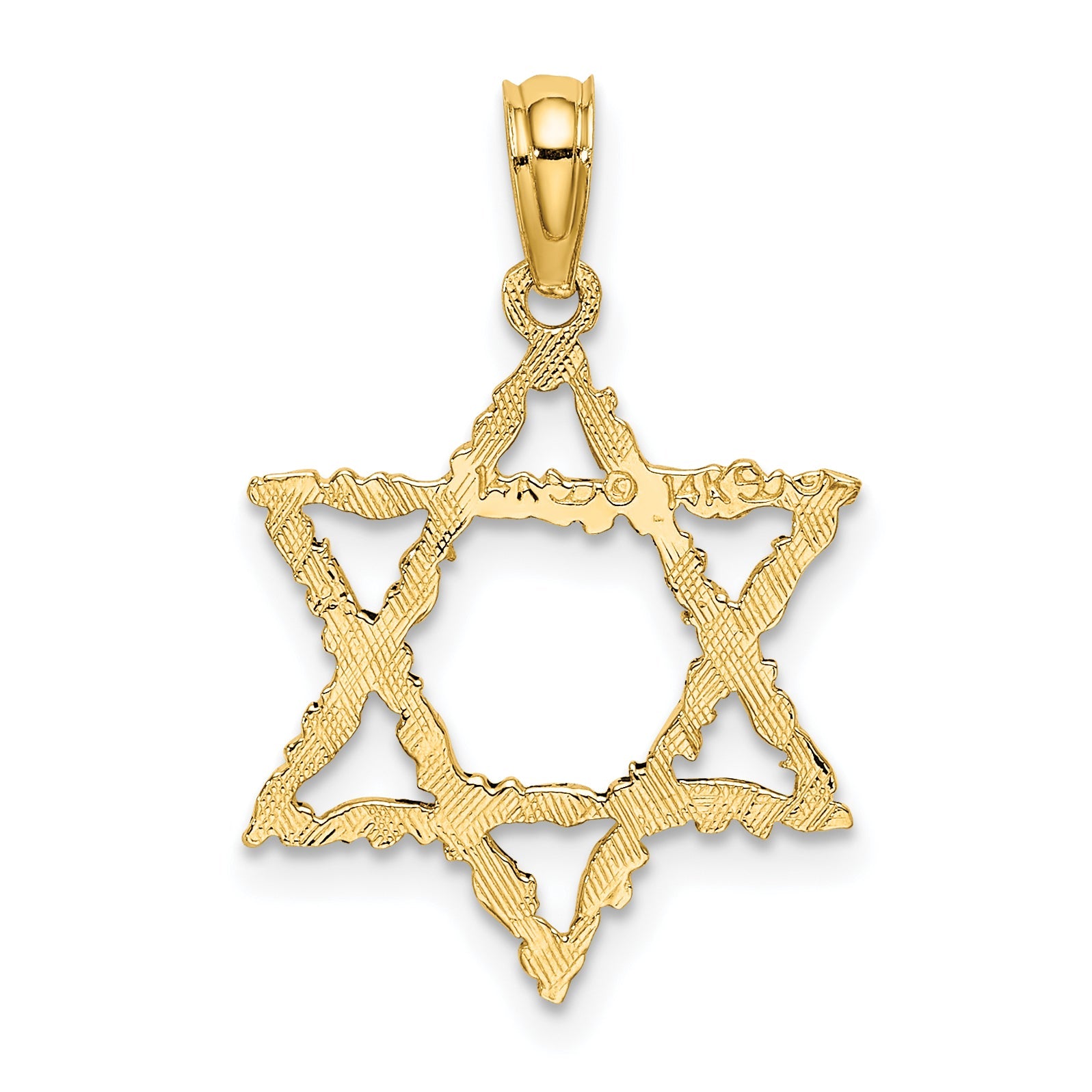 14K Yellow Gold Star Of David Charm