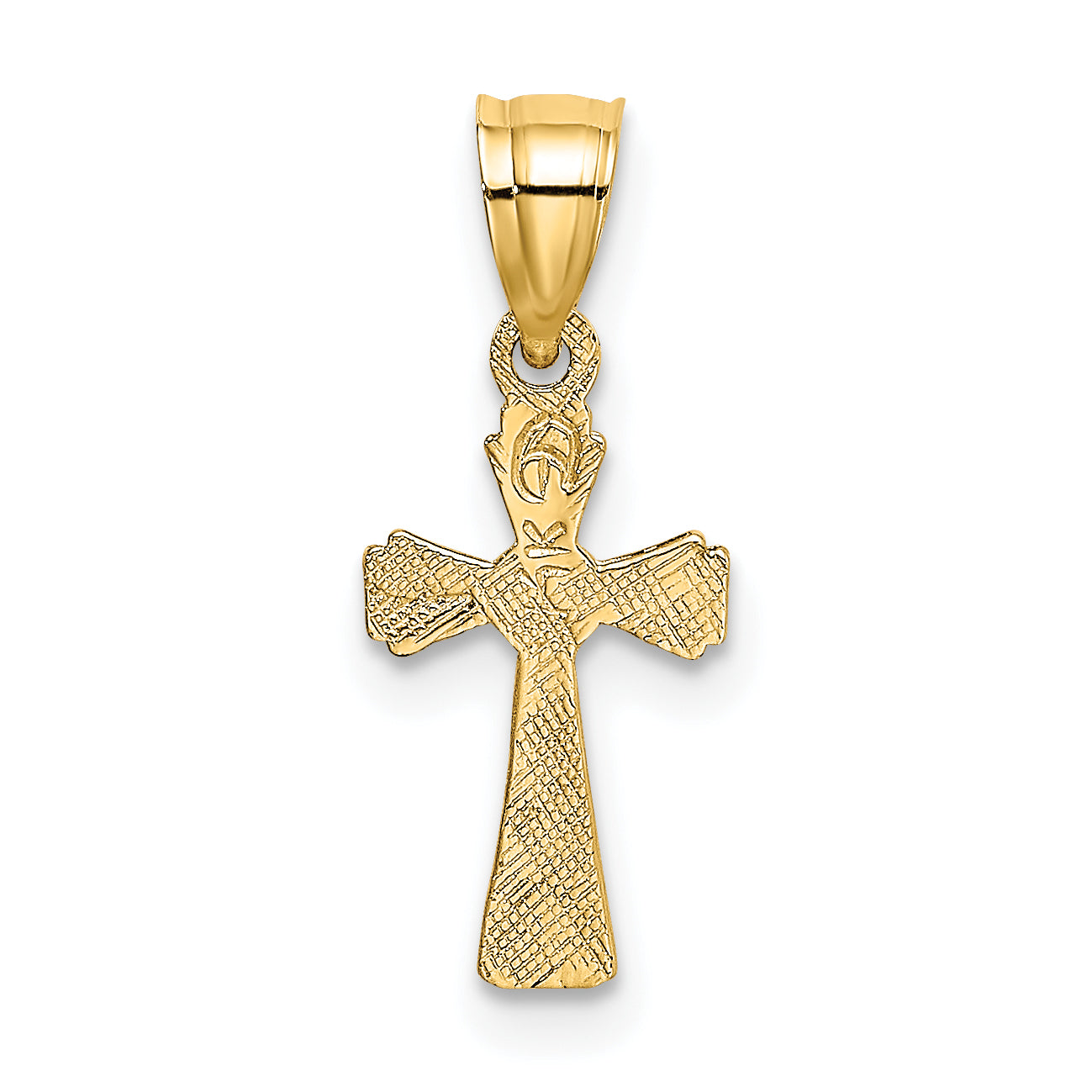14K Yellow Gold Mini Cross Charm