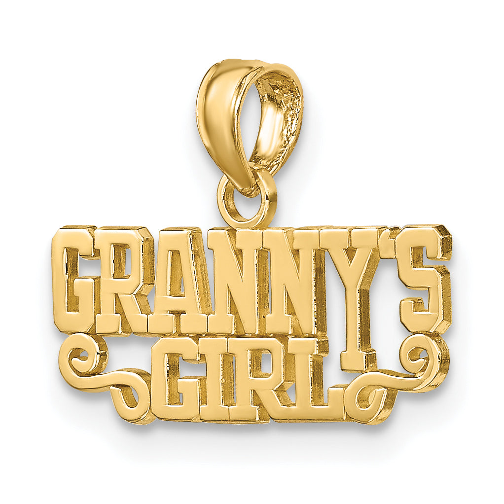 14K Yellow Gold Polished Granny'S Girl Charm