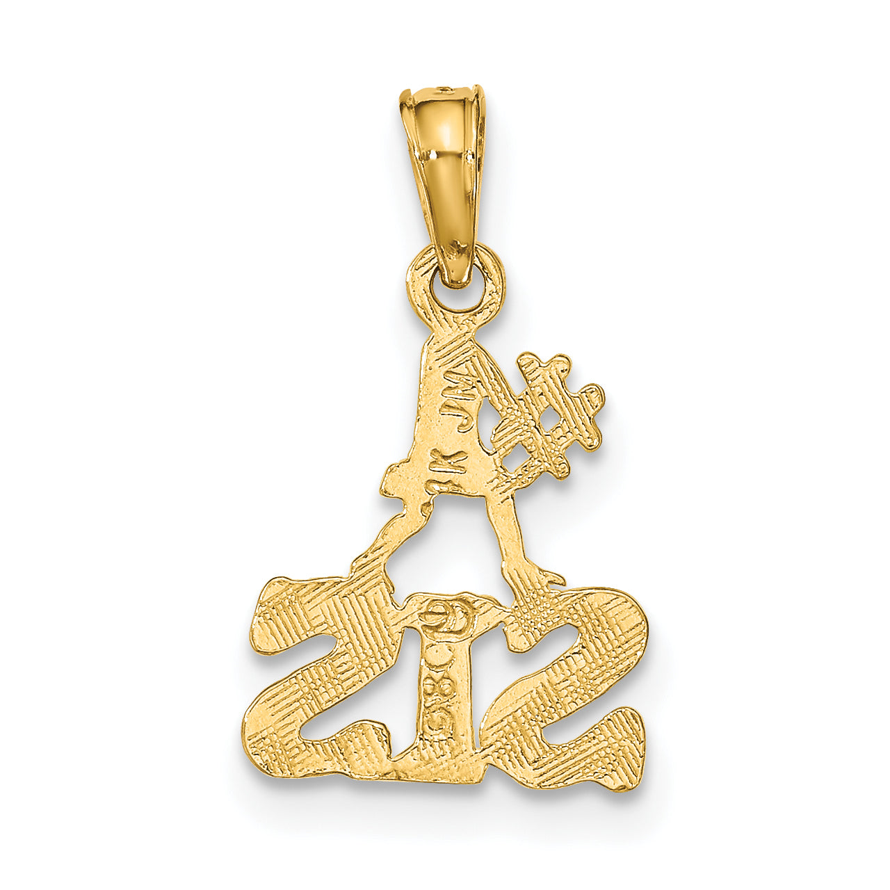 14K Yellow Gold Polished #1 Sis Charm