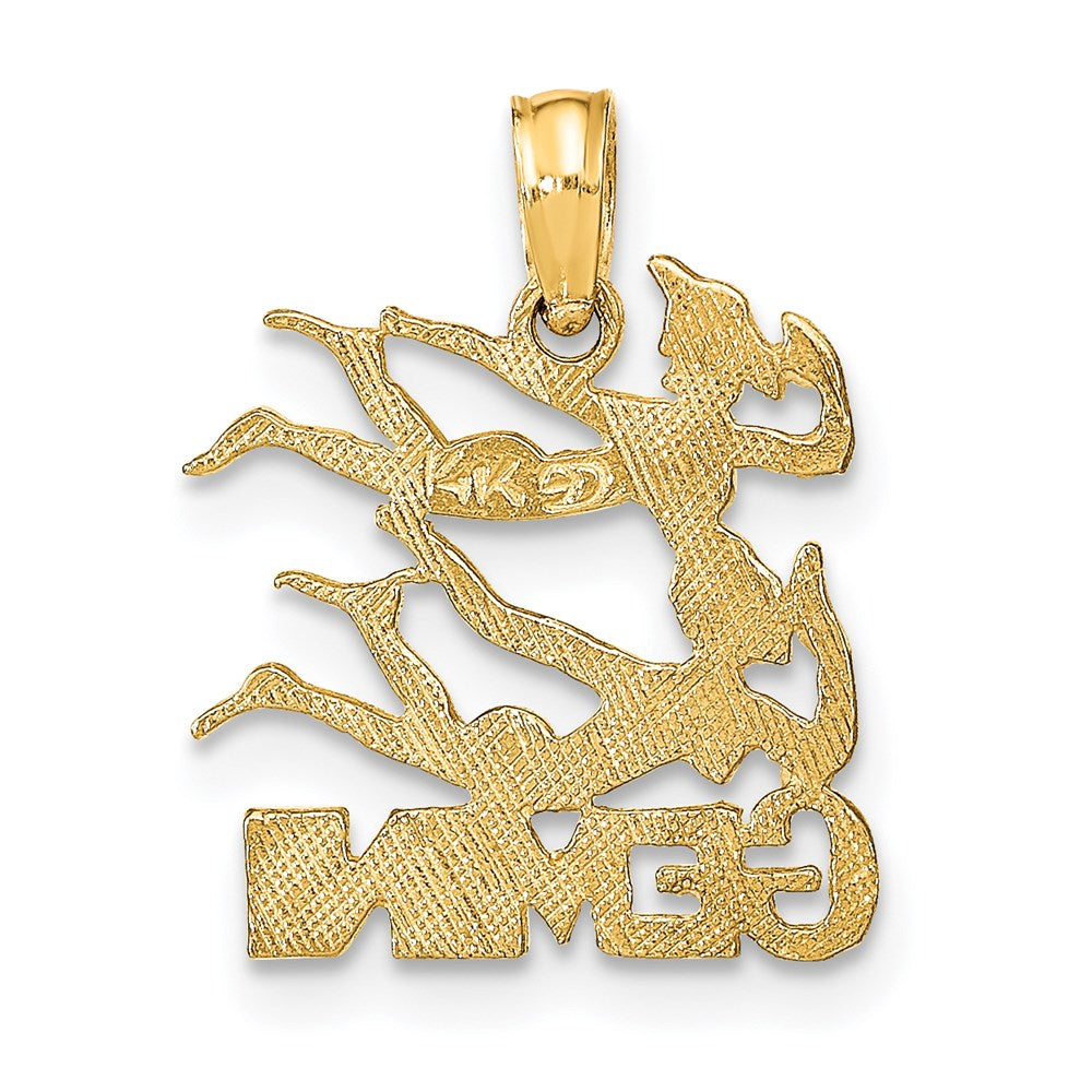 14K Yellow Gold Gemini Zodiac Charm