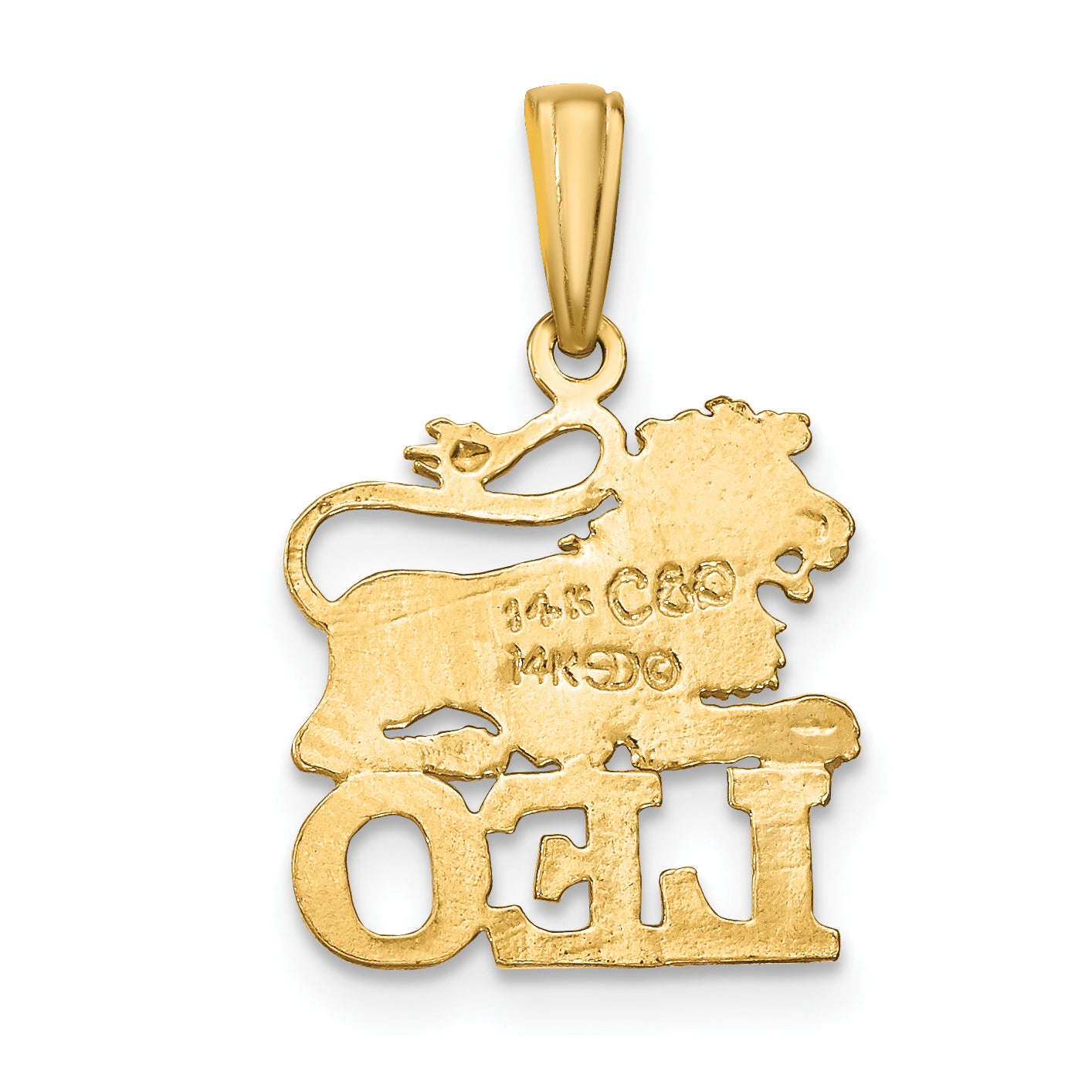 14K Yellow Gold Leo Zodiac Charm