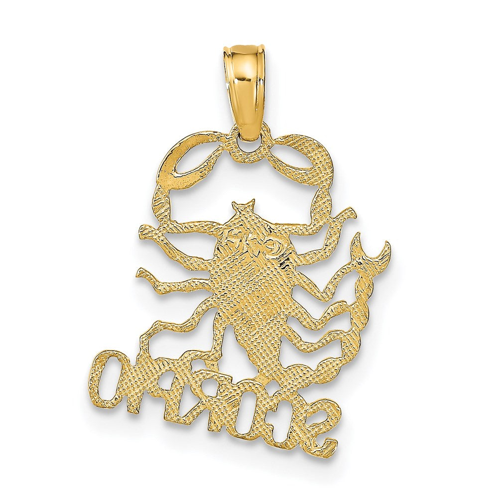14K Yellow Gold Scorpio Zodiac Charm
