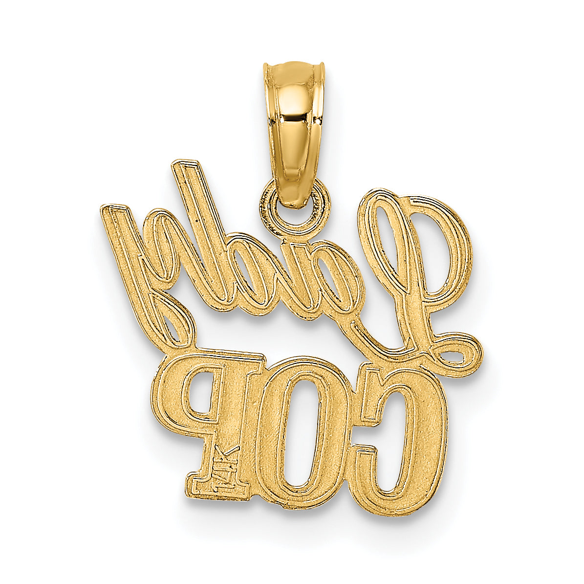 14K Yellow Gold Lady Cop Charm