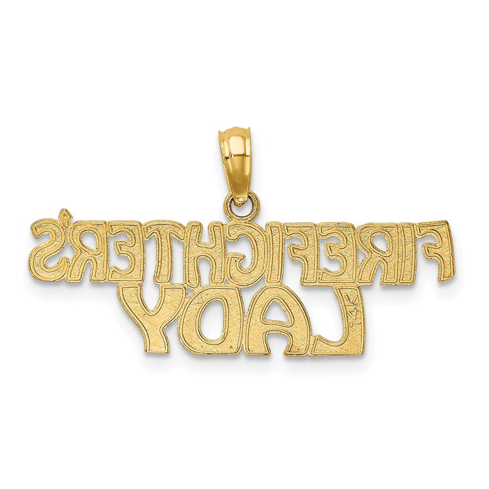 14K Yellow Gold Firefighter'S Lady Charm