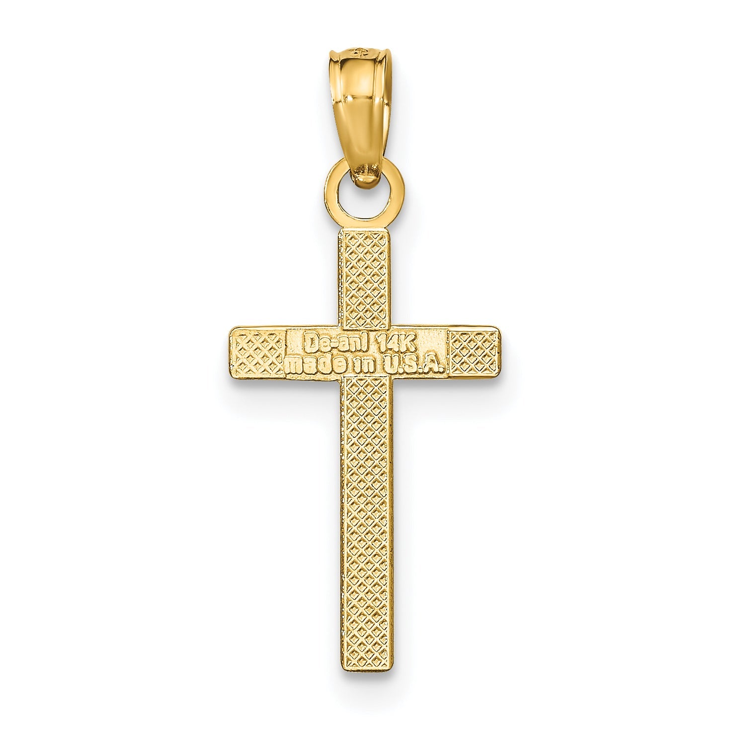 14K Yellow Gold Polished Cross Pendant