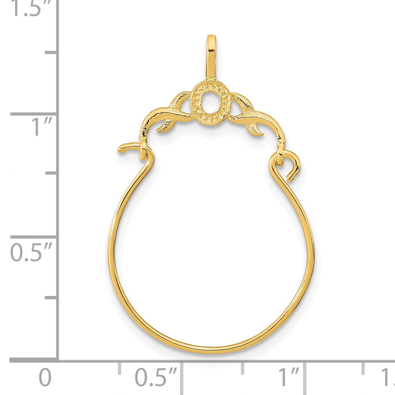 14K Yellow Gold Charm Holder