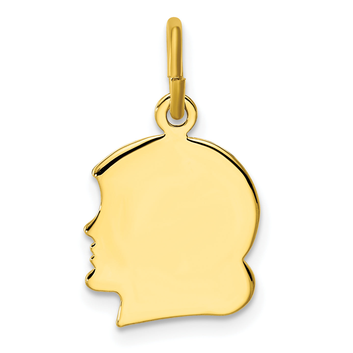 Fashion Kelly Waters Gold Plated Small Engraveable Girl Head Charm