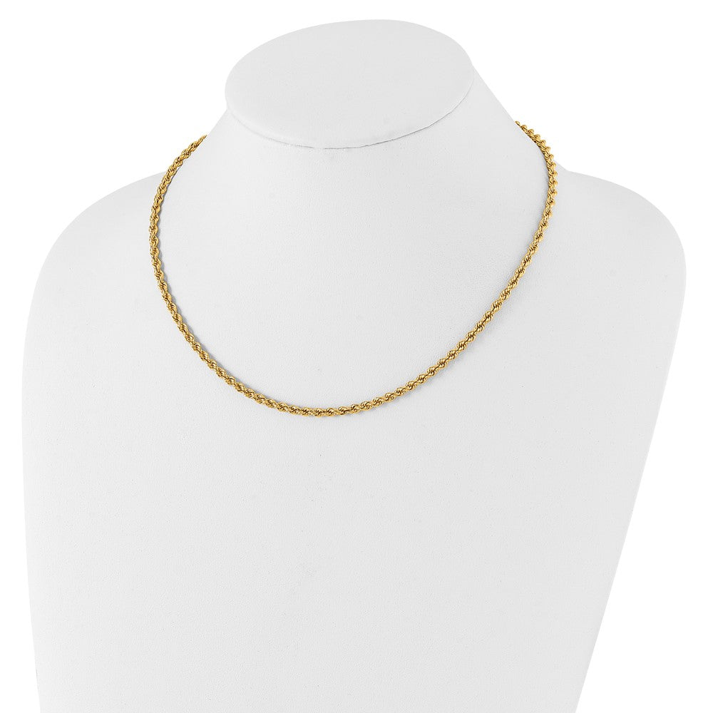 Fashion Kelly Waters Gold Plated 3mm Diamond Cut French Rope 20 Inch Chain Necklace