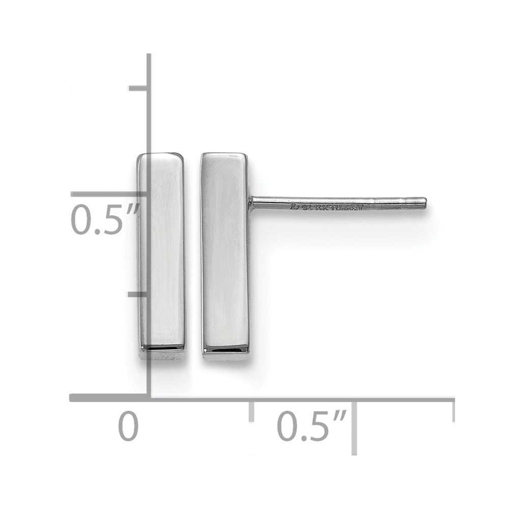 14K White Gold Polished Post Earrings