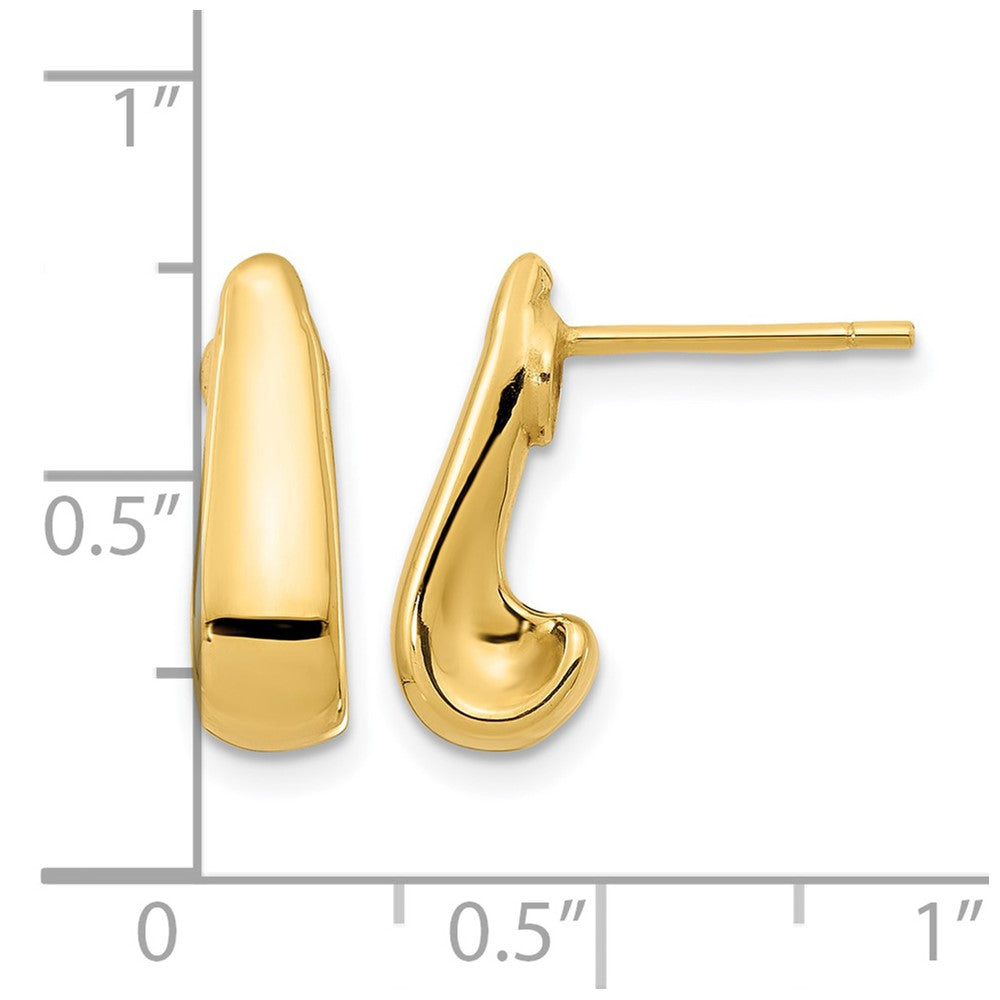 14K Yellow Gold Polished Post Earrings