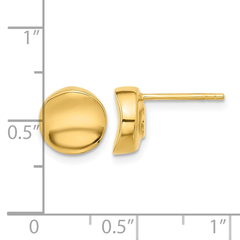 14K Yellow Gold Polished Post Earrings