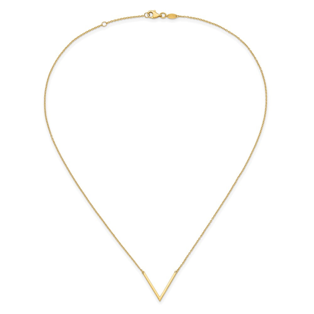14K Yellow Gold Polished With 1 In Ext. Necklace