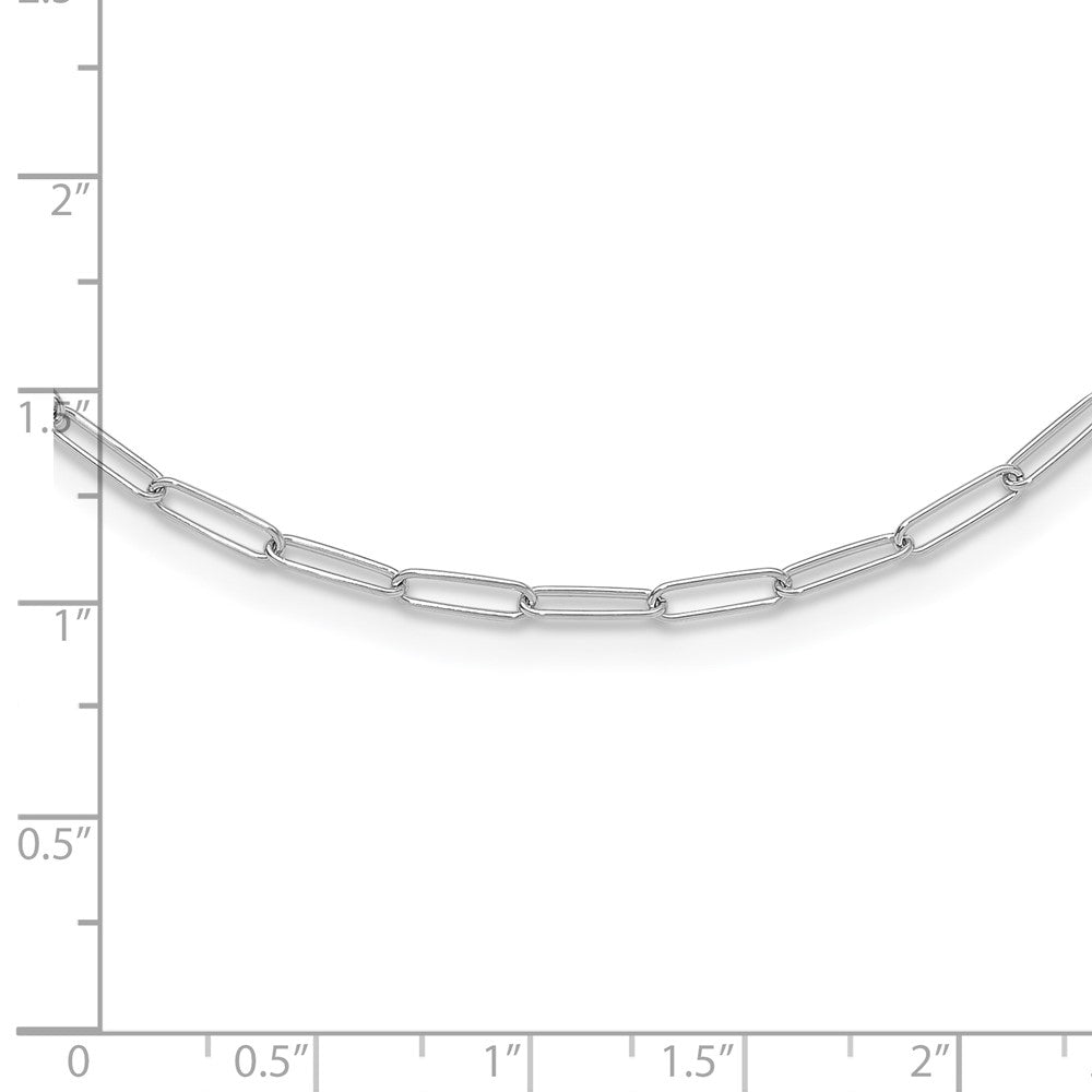 14K White Gold Polished Fancy Link Necklace