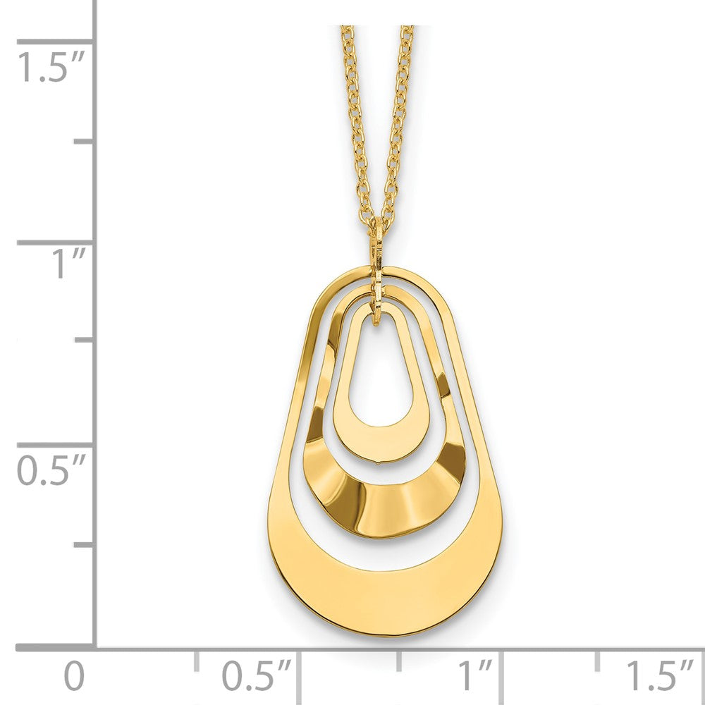 14K Yellow Gold Polished With 2In. Ext. Necklace