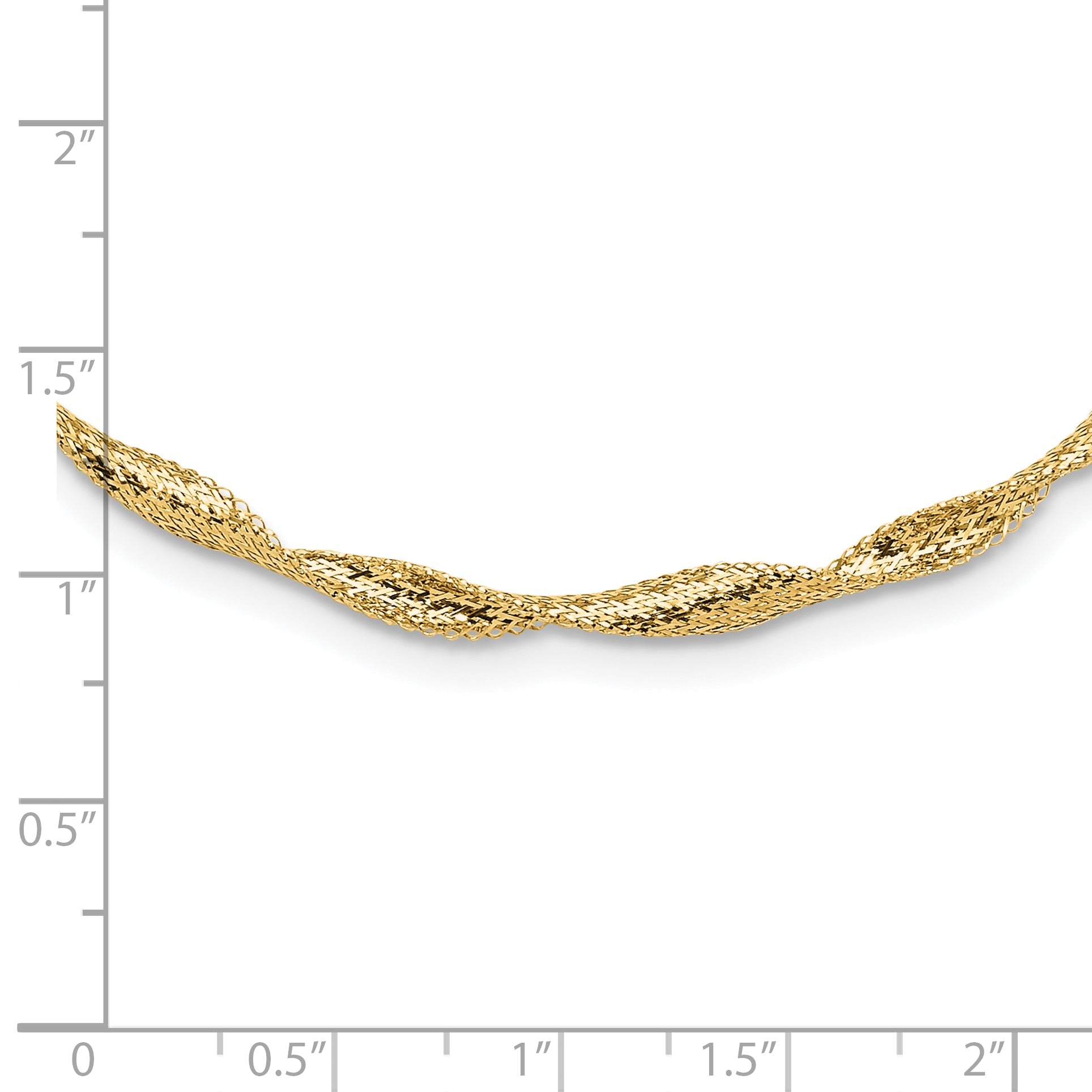 14K Yellow Gold Polished Twisted Stretch Necklace