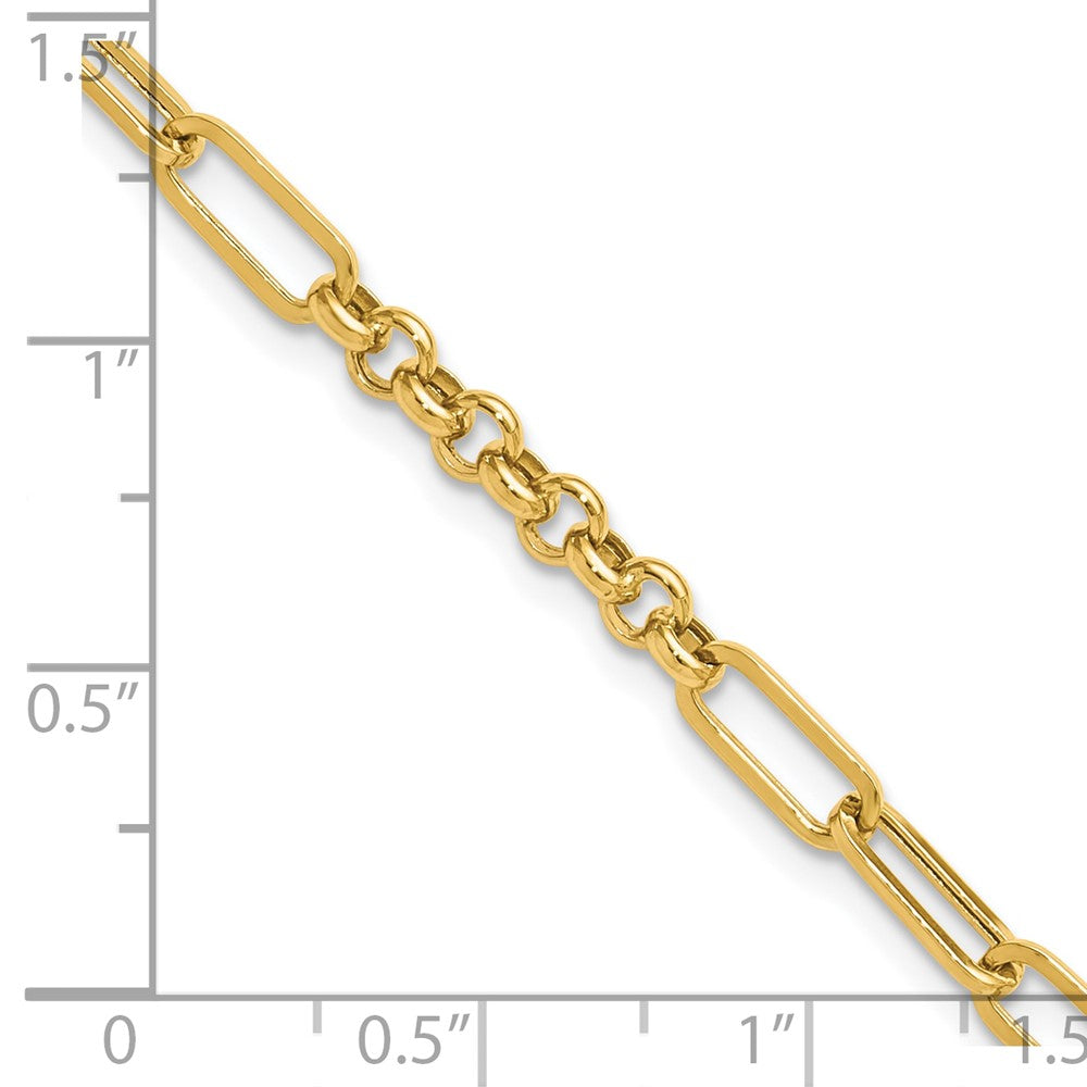 14K Yellow Gold Polished Fancy Link Bracelet