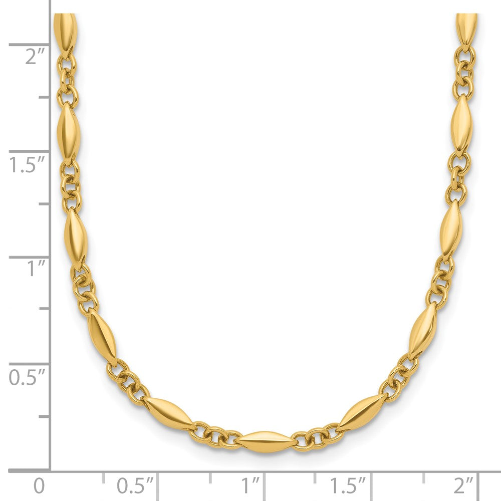 14K Yellow Gold Polished Fancy Link Necklace